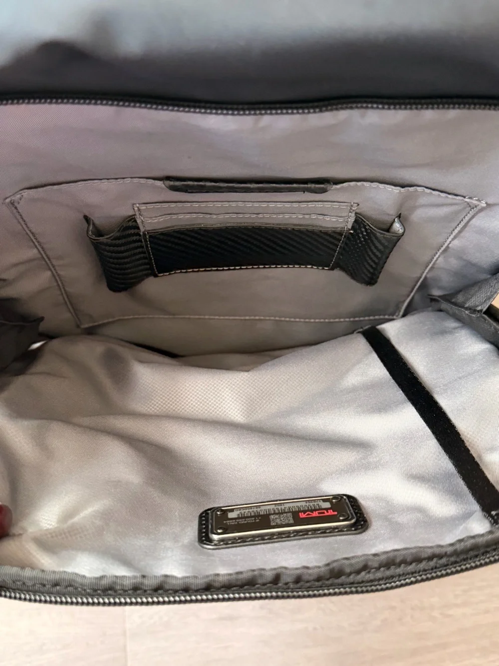 TUMI Monroe Foxwood Black BackpackCarbon Fiber Accents